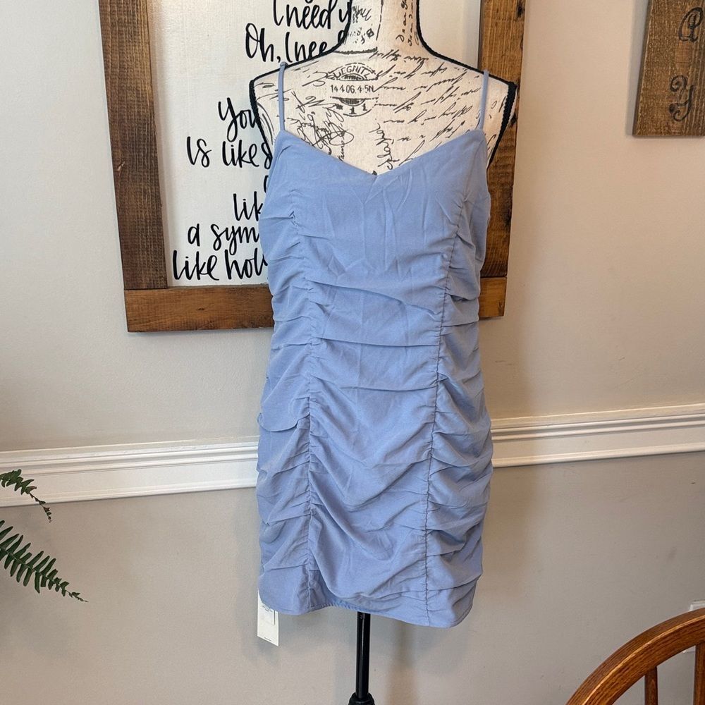 Abercrombie and Fitch Blue Spaghetti Strap Mini Dress